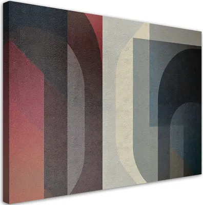 Produktbild von Leinwandbild Retro Abstraktion 100x70 Feeby Violett bild für die wand bereit zum aufhängen