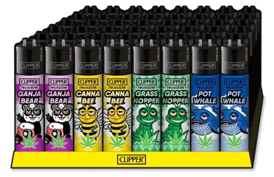 Produktbild von 48x Clipper Reibrad Feuerzeug | Marijuanimals | nachfüllbar