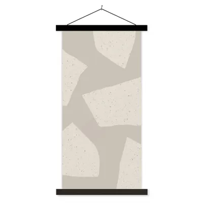 Produktbild von MuchoWow® Textilposter Terrazzo - Abstrakt - Pastell - Muster 60x120 cm mit schwarzem Rahmen - Magnete