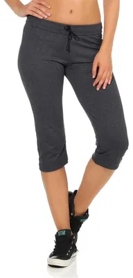 Produktbild von Damen Jogginhose 3/4 Sport-Hose Baumwolle;  Grafit S