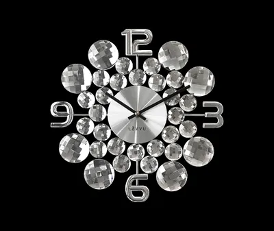 Obrázok produktu pre Nástenné hodiny LAVVU LCT1030 CRYSTAL Jewel, strieborné, 34 cm