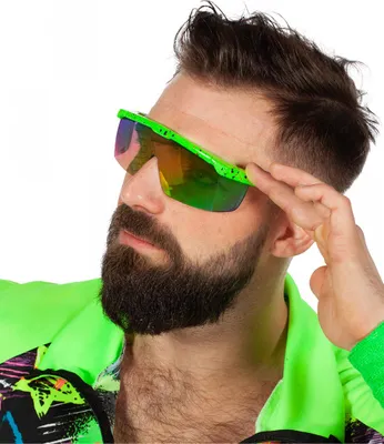 Produktbild von Neongrüne ";Schnelle Brille"; 80er Jahre Kostümbrille für Fasching