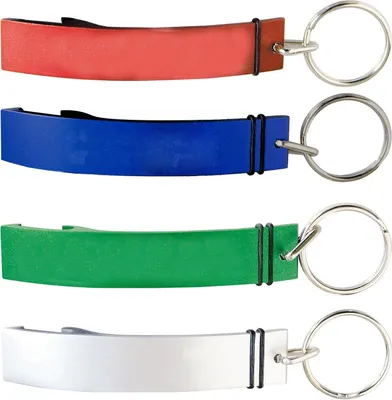 Produktbild von 4x Schlüsselanhänger / mit Flaschenöffner / 4 Farben