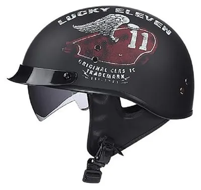 Produktbild von Retro-Motorradhelm, Halbschale, mit E