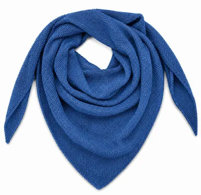 Produktbild von XL Strick Dreieckstuch - Schal  200 x 80 cm | Jeansblau