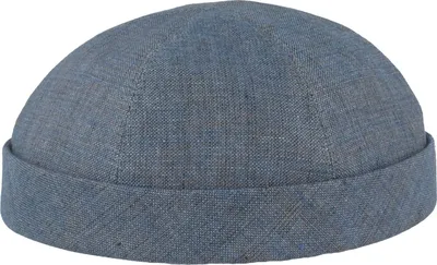 Bullani randloses Docker Cap aus 100% Leinen in blau