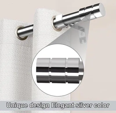 Produktbild von Famanu Gardinenstange - verstellbar, Silber, 78 bis 307 cm