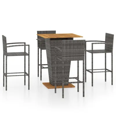 Produktbild von vidaXL 5-tlg. Gartenbar-Set Grau