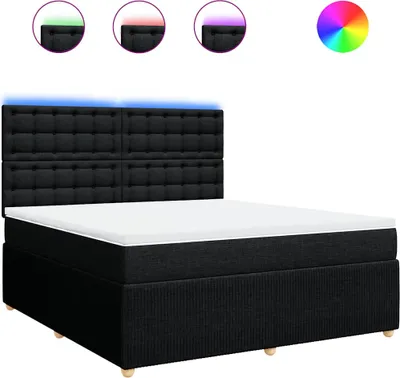 Obrázok produktu pre vidaXL Boxspring posteľ s matracom čierna 180x200 cm látka