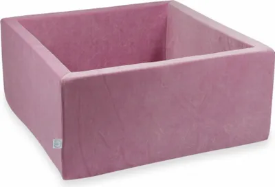 Obrázek produktu pro Kuličkový bazén 90x90x40cm Sametově měkká růžová - Bez koulí / Bez koulí