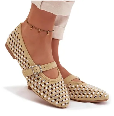 Produktbild von Damenturnschuhe Mit Spitze Und Kristallen Und Riemen Gelb Wilvessa 37