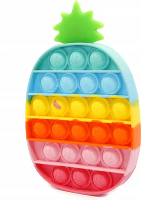 Produktbild von Push Bubble Pop It Ananas Antistress Spielzeug - Sensorisches Fidget Toy zur Beruhigung