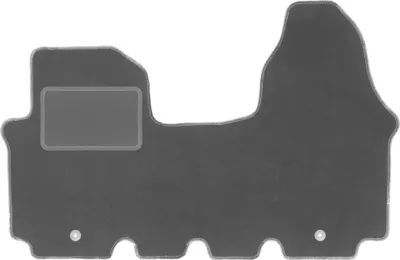 Produktbild von Fahrerfußmatte Velours graphit passend für Opel Vivaro (2001-2014, Lieferung) – mit Befestigungen – passgenau