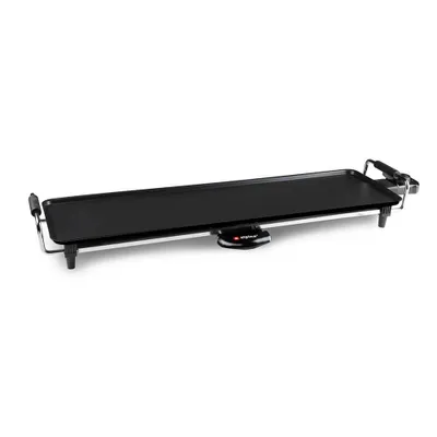 Image de alpina Plaque de gril Teppanyaki - Plancha - 1800 Watt - 70 x 23 cm - revêtement antiadhésif - thermostat - bac de récupération des graisses