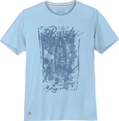 Produktbild von Redfield Übergrößen T-Shirt Vintageprint hellblau