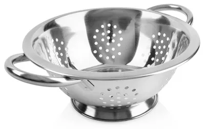 Produktbild von Vilde | Küchensieb Edelstahl 20 cm - Nudelsieb mit Griffen - Seiher mit Fuß