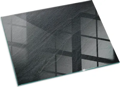 Produktbild von Textur von Naturstein – Glasbodenplatte für – Kaminofen – Kaminplatte Glas – Schutzglas – Funkenschutzplatte –Glasbodenplatte Feuerfeste – Hitzeschutzplatte – Bodenschutz aus Glas – 80x60 cm