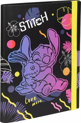 Obrázok produktu pre Priestorná kartónová zložka formátu A5 s gumičkou Disney Black, vzor 2 – PATIO