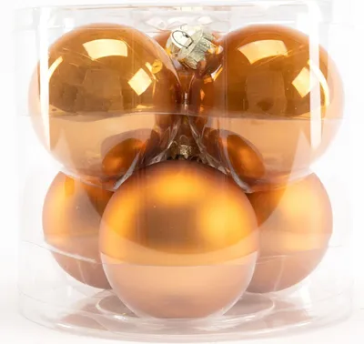 Produktbild von TrendLine Weihnachtskugeln aus Glas Ø 8 cm bernstein 6 Stück