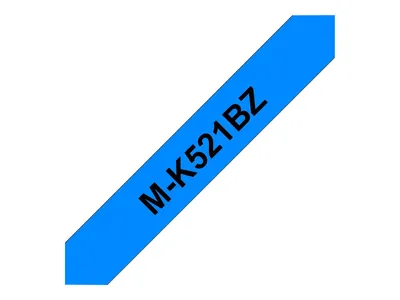 Produktbild von Brother M-K521B Etiketten erstellendes Band Scwarz auf blau