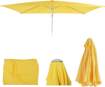 Produktbild von Náhradný poťah na slnečník N23, náhradný poťah na slnečník, 2x3m obdĺžniková látka/textil 4,5kg UV 50+ ~ žltá