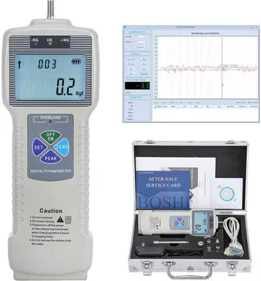 Productafbeelding van Digitale krachtmeter krachtmeter met USB RS232 LCD-interface krachtmeter schuifmeter voor laboratoriumtest niet-destructievrij, 200N, 1