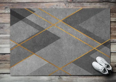 Produktbild von Fußmatte Aussen - Schuhmatte Haustür- Schmutzfangmatte Türvorleger - Outdoor Teppich Schmutzfänger - 150x100 cm - Geometriemuster