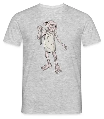 Produktbild von Spreadshirt Harry Potter Dobbys Geschenk Männer T-Shirt, L, Grau meliert