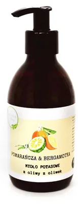 MYDŁO POTASOWE Z OLIWY Z OLIWEK POMARAŃCZA - BERGAMOTKA 300 ml - KOSZYCZEK NATURY