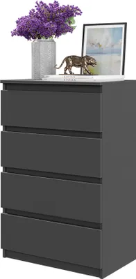 Produktbild von FURNICA - GABRIEL - Kommode / Sideboard mit 4 Schubladen - Antrazit Grau H92cm B60cm T33cm
