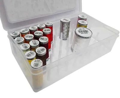 Nähgarnbox für 42 Spulen, transparent, Kunststoff