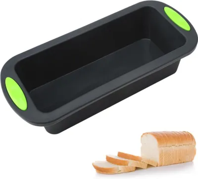 Produktbild von Silikon Brotbackform Antihaft Kastenform BPA-frei 28x12x6.5 cm Grau