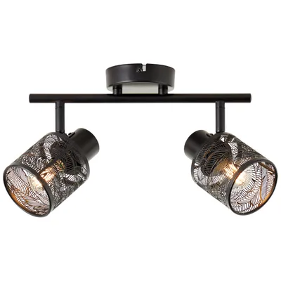 Productafbeelding van Zwarte plafondlamp Bano 2-lichts