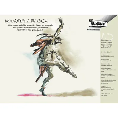 Image de Bloc aquarelle Folia 200 g/m², rugueux, 30x40 cm, 10 flles