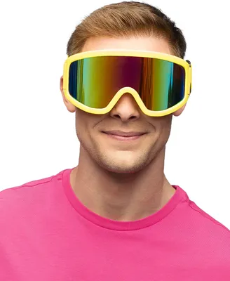 Image de Lunettes de sports d'hiver adultes jaune - taille unique