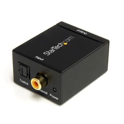 Produktbild von StarTech.com SPDIF Digital Koaxial und Toslink (Optisch) auf Stereo RCA Audio Konverter, 32, 44.1, 48, 96 KHz, 5 V, 0,5 W, 100 - 240 V, 42 mm, 52 mm