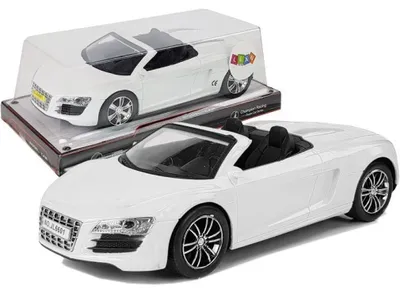 Produktbild von Lean Toys Spielzeugauto mit Zug-Cabrio weiß 1:18