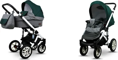 Produktbild von BabyLux® Sky Lark | 2in1 Kinderwagen Set | Grey Flex Green | Kombikinderwagen | Kinderwagenset |