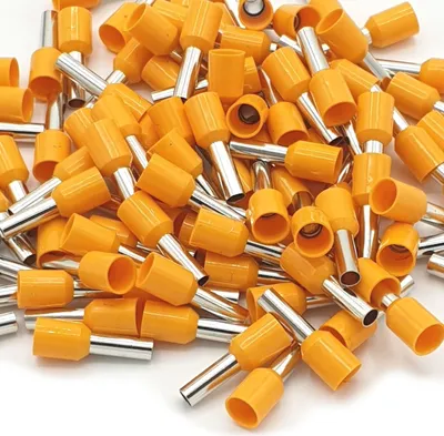 Produktbild von 100 Stück 4mm² isolierte orange Einzelkabelschuhe