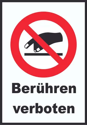 Produktbild von Berühren verboten Schild A4 (210x297mm)