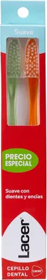 Imagen del producto de Cepillos de dientes, con cerdas suaves, 2 unidades, diseño colorido, para el cuidado diario de los dientes