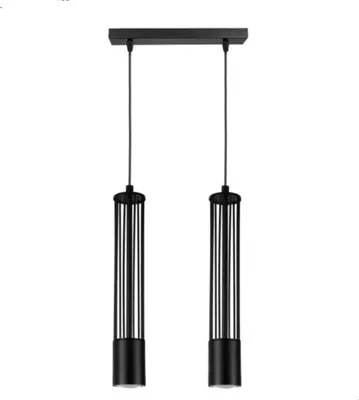 Produktbild von Hängeleuchte Metall GU10 H: max. 100 cm Schwarz 2-flammig länglich