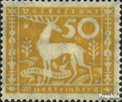Produktbild von Briefmarken Württemberg 1920 Mi D148 mit Falz Abschiedsausgabe