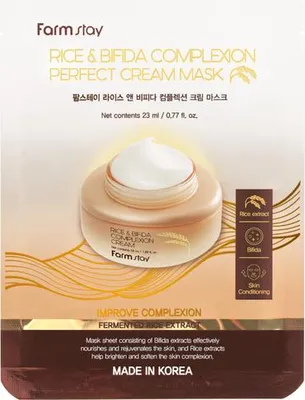 Productafbeelding van FARMSTAY Reis- en Bifida-melk gezichtsmasker, 23 ml