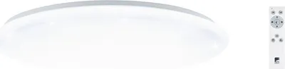 Produktbild von LED Deckenleuchte dimmbar 60W 5300 lm 3000- 6500 K CCT einstellbare weißtöne HxØ 100x760 mm weiß mit Kristalleffekt, Nachtlichtfunktion, Memoryfunktion, Timerfunktion + Fernbedienung