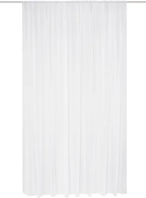 Produktbild von 41082 Fertigstore KYRA aus Effektvoile mit streifen, weiß, Kräuselband