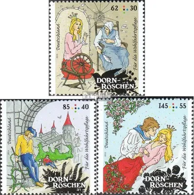 Produktbild von Briefmarken BRD (BR.Deutschland) 2015 Mi 3132-3134 (kompl.Ausg.) postfrisch Grimms Märchen: Dornröschen