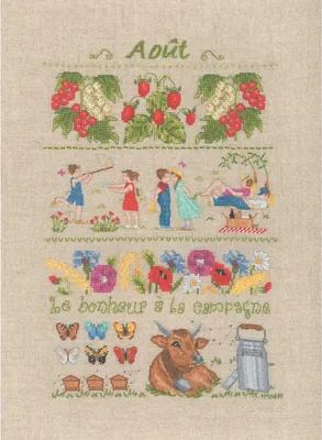 Produktbild von Le Bonheur des Dames Kreuzstich Set "August", Zählmuster, 18x28cm