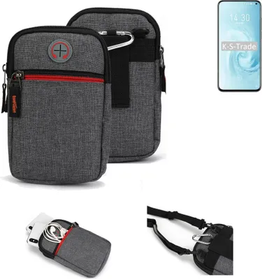 Produktbild von K-S-Trade Holster Gürteltasche kompatibel mit Meizu 17 Handy Tasche Schutz Hülle grau Zusatzfächer 1x