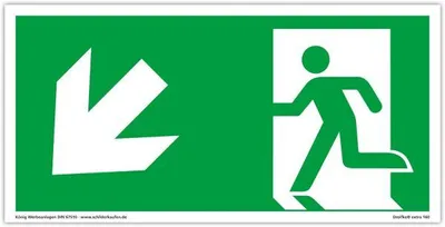 Produktbild von Dreifke® Schild Notausgang extra langnachleuchtend | PVC selbstklebend 297x14...